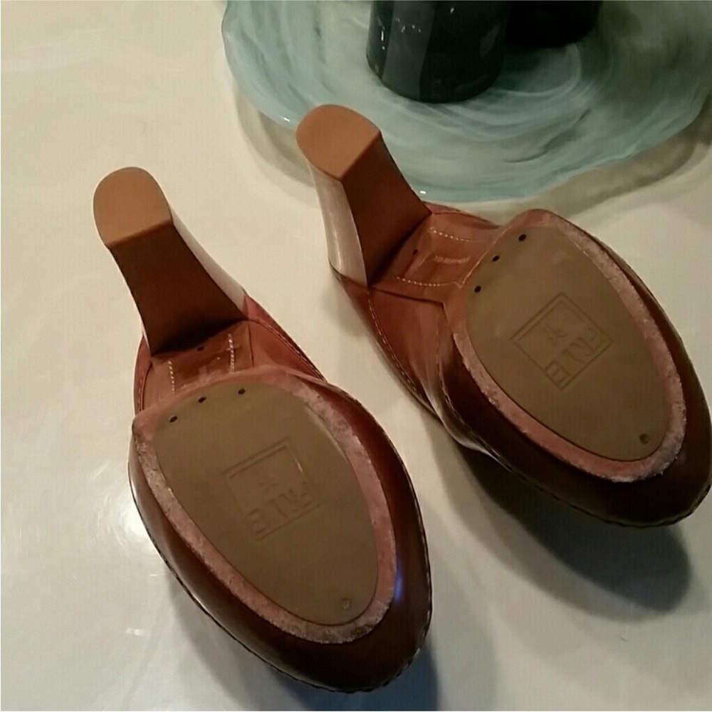 Frye Brown Leather Mules - Picture 2 of 4